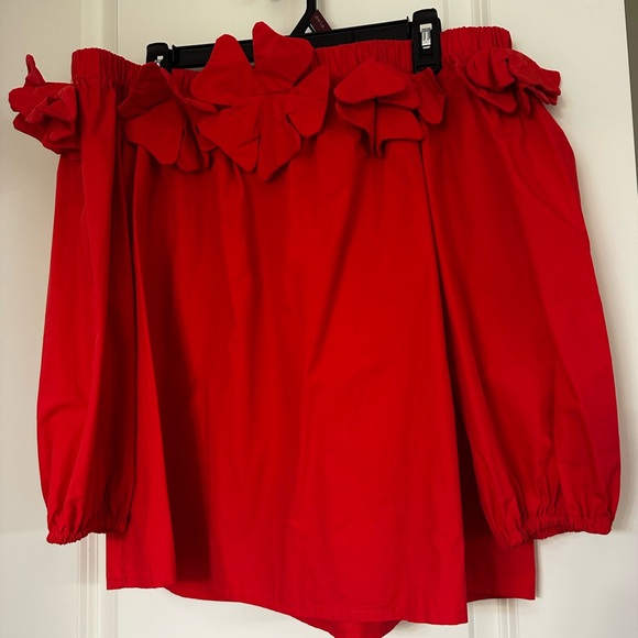 STYLEWE Red Off-Shoulder Ruffle Blouse - Picture 16 of 16